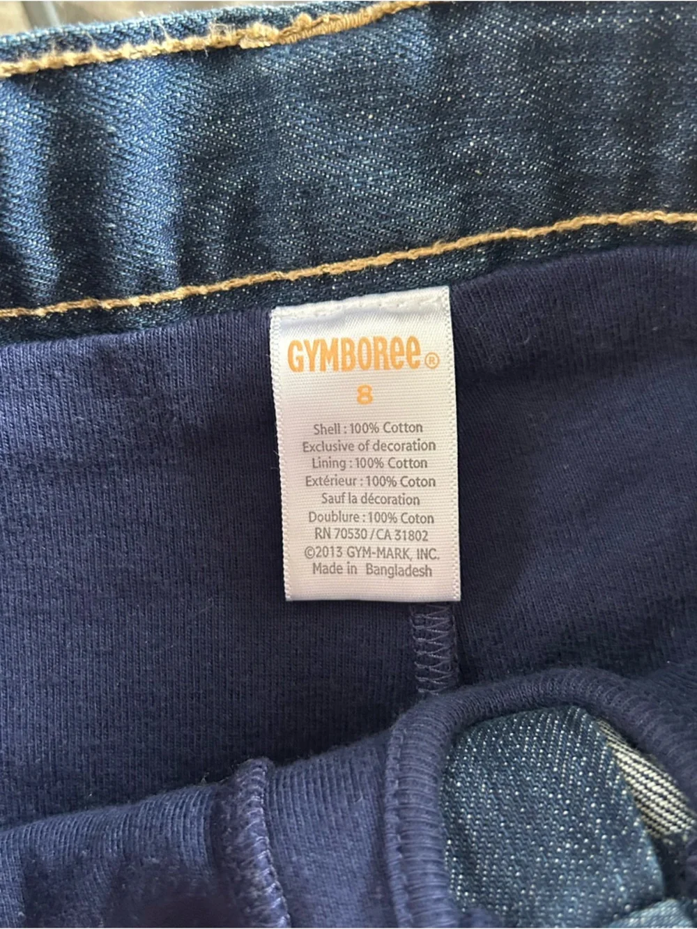 Gymboree Color Happy Embroidered Dots Denim Skort